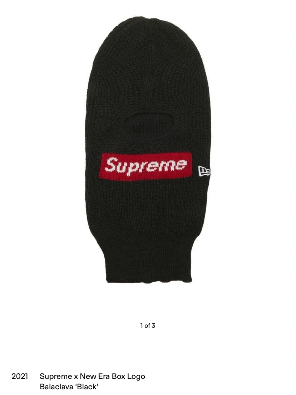 Supreme x new era box logo balaclava